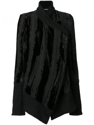 Бархатная куртка асимметричного кроя Ann Demeulemeester. Цвет: чёрный