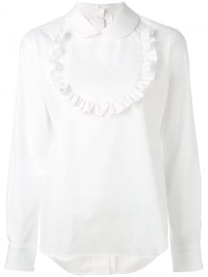 Рубашка с нагрудником Comme Des Garçons Girl. Цвет: белый