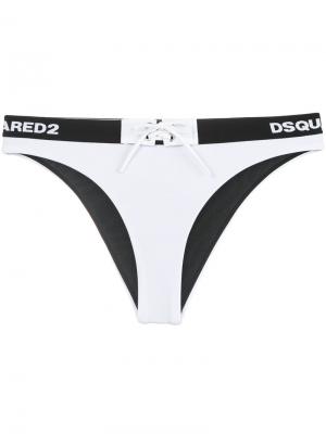 Logo band bikini bottoms Dsquared2. Цвет: белый