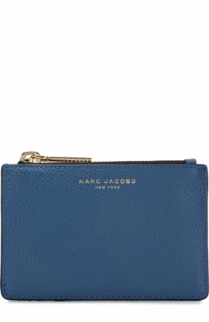 Кожаный футляр на молнии с логотипом бренда Marc Jacobs. Цвет: синий