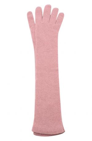 Удлиненные кашемировые перчатки TSUM Collection. Цвет: розовый