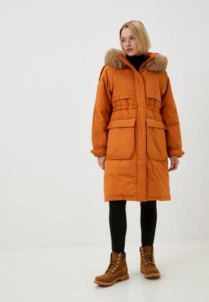 Куртка утепленная Izabella. Цвет: оранжевый