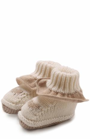 Кашемировые носки с оборкой Baby T. Цвет: белый