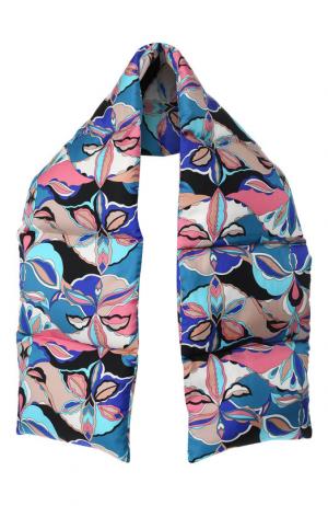Стеганый шарф с принтом Emilio Pucci. Цвет: разноцветный