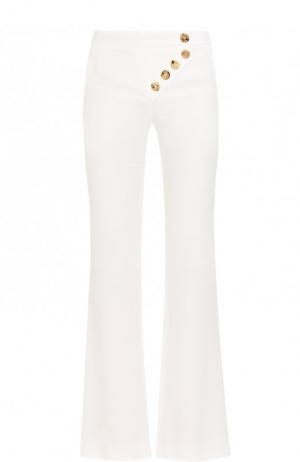 Однотонные расклешенные брюки с карманами Chloé. Цвет: белый