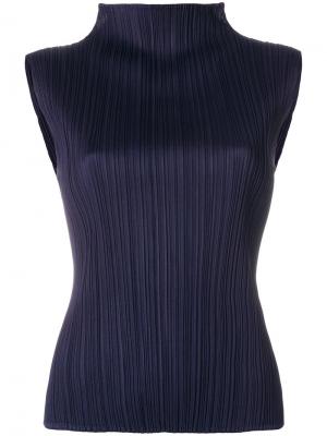 Плиссированная блузка Pleats Please By Issey Miyake. Цвет: синий
