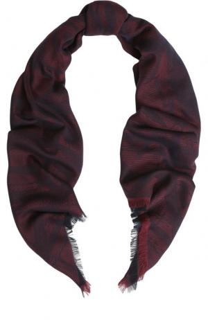 Хлопковый шарф с принтом Kenzo. Цвет: бордовый