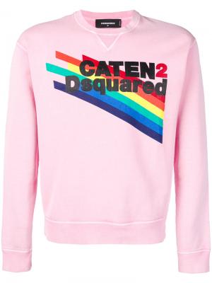 Graphic print sweatshirt Dsquared2. Цвет: розовый и фиолетовый