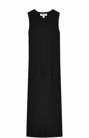 Платье-миди фактурной вязки без рукавов Diane Von Furstenberg. Цвет: черный