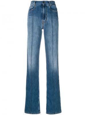 Прямые джинсы со вставками Maison Margiela. Цвет: синий