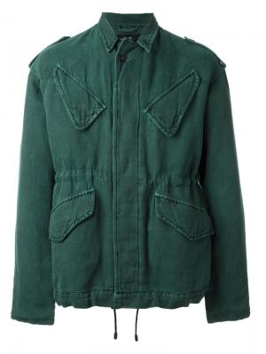Куртка с карманами Haider Ackermann. Цвет: зелёный