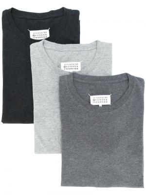 Набор из трех футболок Maison Margiela. Цвет: серый