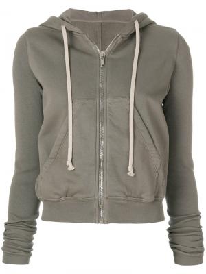 Zipped hoodie Rick Owens DRKSHDW. Цвет: серый
